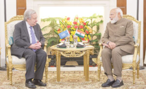 पीएम मोदी ने संयुक्त राष्ट्र महासचिव एंटोनियो गुटेरस से की मुलाकात