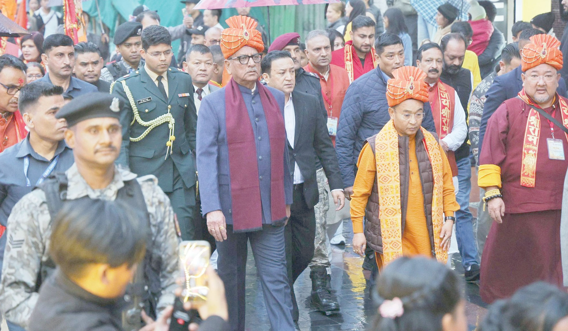 ध्वजयात्रा में शामिल हुए राज्यपाल