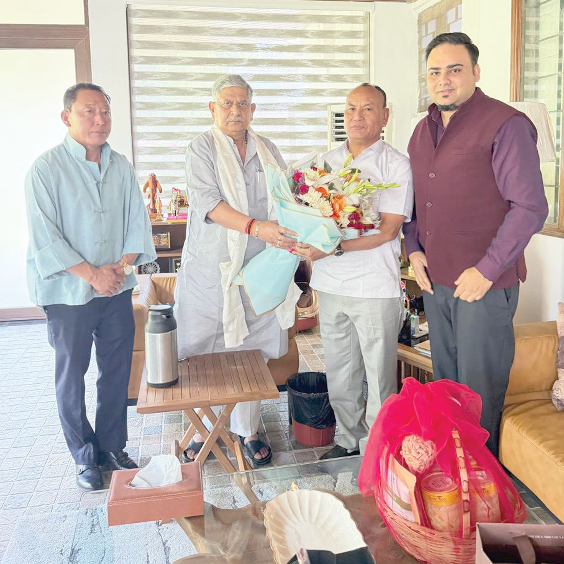 पशुपालन मंत्री ने केंद्रीय मंत्री राजीव रंजन सिंह से की मुलाकात