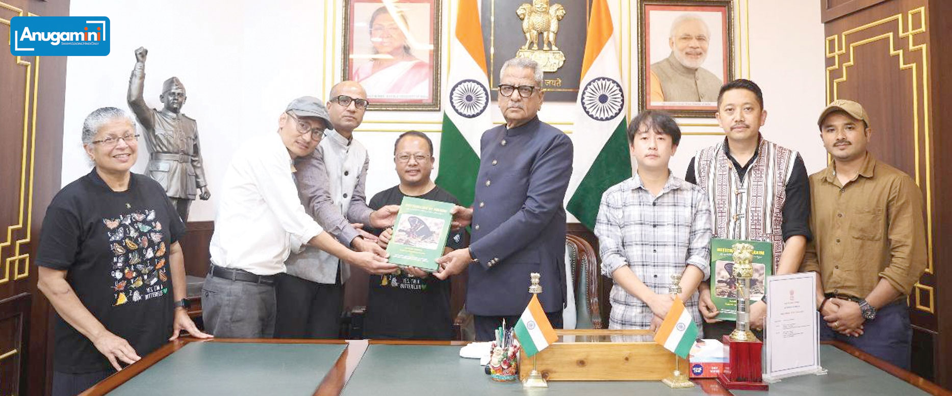 ‘बटरफ्लाई एंड मोथ्स ऑफ सिक्किम नेचर कंज़र्वेशन सोसाइटी’ के प्रतिनिधिमंडल ने की राज्यपाल से मुलाकात