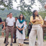 भूस्खलन प्रभावित क्षेत्र का डीसी परी बिश्नोई ने किया निरीक्षण