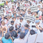 ज्ञानेश कुमार के इस्तीफे को लेकर युवा कांग्रेस का हल्लाबोल