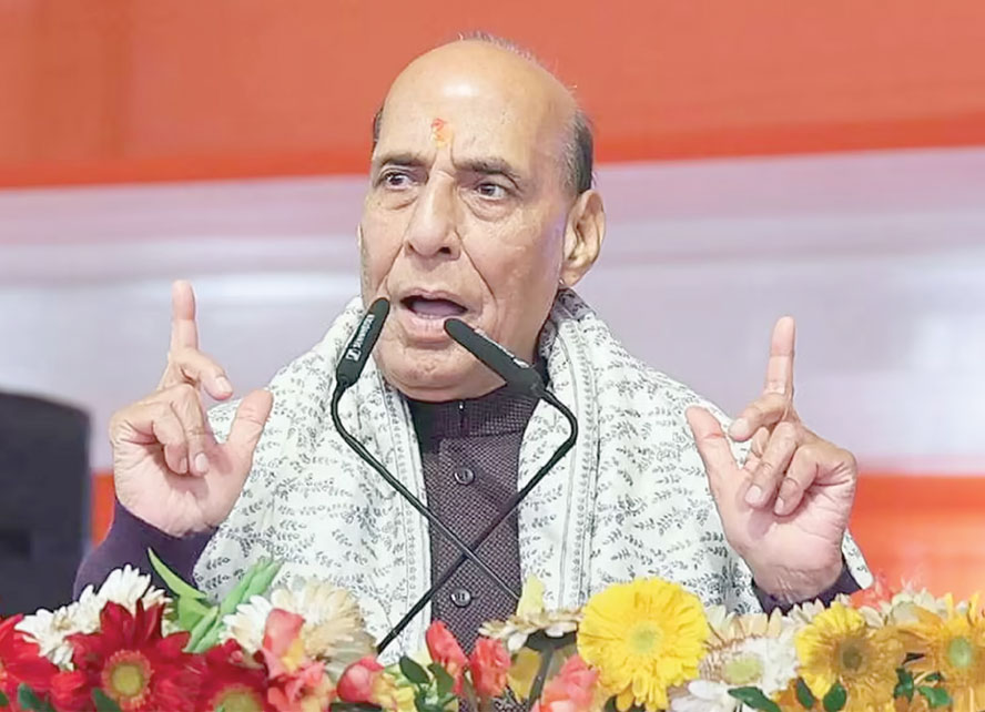 आतंकवाद को पनाह देने वालों से बातचीत की गुंजाइश नहीं: राजनाथ सिंह